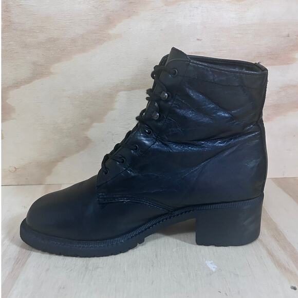 Landrover - Mid Chunky - Combat Boots - Black - Women's - 9 - Picture 4 of 9
